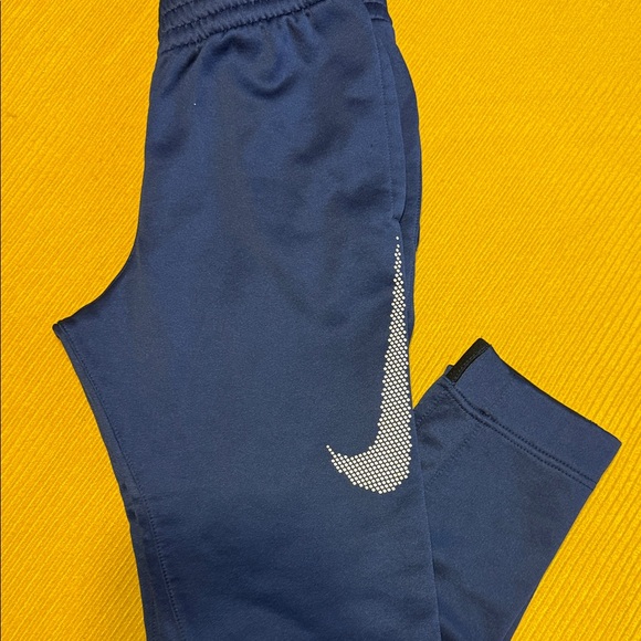 Nike Kids Navy Joggers with White Logo - Picture 3 of 4